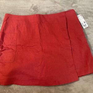 NWT UNIQLO WRAP SKORT RUST COLOR SZ XL